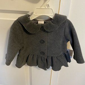 NWT Baby Girl's Button Down Peacoat 9M